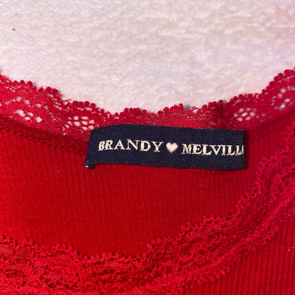 Brandy Melville Cropped Lace Tank - Picture 2 of 3